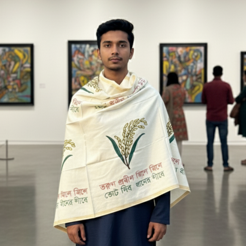 ধানের শীষের চাদর - অফ হোয়াইট কালার